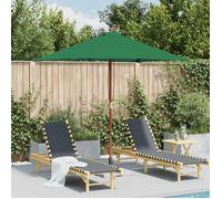 vidaXL Parasol d'extérieur 44534 avec mât en bois – Pare-soleil pour patio, jardin