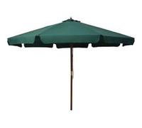 vidaXL Parasol d'Extérieur avec Mât en Bois, Pare-soleil de Patio, Abri de Soleil, Parasol de Plage Jardin Terrasse Balcon, 47213 Vert G