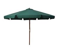 vidaXL Parasol d'Extérieur avec Mât en Bois, Pare-soleil de Patio, Abri de Soleil, Parasol de Plage Jardin Terrasse Balcon, 47213
