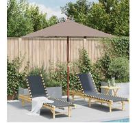 vidaXL Parasol d'Extérieur avec Mât en Bois, Pare-soleil de Patio, Abri de Soleil, Parasol de Plage Jardin Terrasse Balcon, 44536