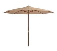 Parasol d'Extérieur avec Mât en Bois, Pare-soleil de Patio, Abri de Soleil, Parasol de Plage Jardin Terrasse Balcon, 44530