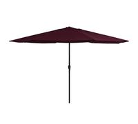 Vidaxl Parasol D'extérieur Avec Mât En Métal 390 Cm Rouge Bordeaux Rouge