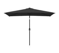 vidaXL Parasol d'Extérieur avec Mât en Métal, Pare-soleil de Patio, Abri de Soleil, Parasol de Plage Jardin Terrasse Balcon, 300 x 200 cm Noir