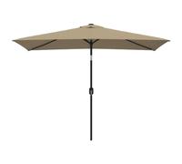 vidaXL Parasol avec mât en métal 300 x 200 cm Taupe 44502