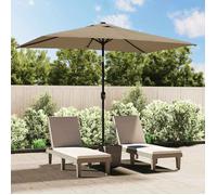 vidaXL Parasol avec mât en métal 300 x 200 cm Taupe 44502