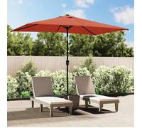 vidaXL Parasol avec mât en métal 300 x 200 cm Terre cuite