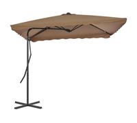 Vidaxl Parasol D'extérieur Avec Poteau En Acier 250 X 250 Cm Taupe
