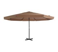 Vidaxl Parasol D'extérieur Avec Poteau En Aluminium 500 Cm Taupe