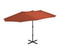 vidaXL Parasol d'extérieur avec poteau en aluminium terre cuite Terracotta G