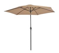 Vidaxl Parasol D'extérieur Avec Poteau En Métal 300 Cm Taupe