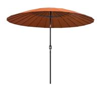 Vidaxl Parasol D'extérieur Et M?T Avec Aluminium 270 Cm Terre Cuite