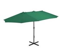 vidaXL Parasol d'Extérieur et Mât en Aluminium, Pare-soleil de Patio, Abri de Soleil, Parasol de Terrasse Extérieur, 460 x 44867 Vert G