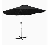 Vidaxl Parasol D'extérieur Et Poteau En Aluminium 460x270 Cm Noir