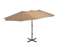 vidaXL Parasol d'Extérieur et Poteau en Aluminium, Pare-soleil de Patio, Abri de Soleil, Parasol de Terrasse Extérieur, 460 44870 Beige G