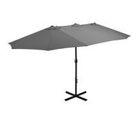 vidaXL Parasol d'Extérieur Poteau en Aluminium, Pare-soleil de Patio, Abri de Soleil, Parasol de Terrasse Extérieur, 460 x 44869 Gris G