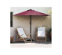 Vidaxl Parasol droit Carré 150x150 cm Polyester Aluminium Rouge
