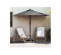 Vidaxl Parasol droit carré 150x150 cm Toile polyester Mât aluminium Gris