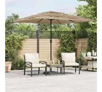 vidaXL Parasol de jardin avec mât en acier marron 248x248x248 cm, parasol, parasol d'extérieur, parasol de patio, parapluie, 4005089