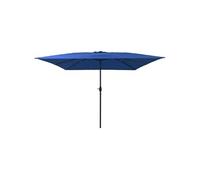 Vidaxl Parasol Droit Carré 300x300 cm - Toile Polyester - Mât Acier - Bleu
