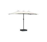 Vidaxl Parasol droit carré 385x209 cm - Toile polyester beige - Mât acier