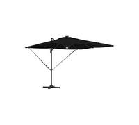 Vidaxl Parasol droit rectangulaire 286 x 285 cm toile polyester mat aluminium Noir
