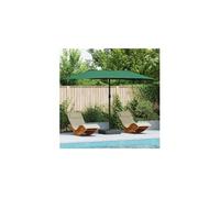 Vidaxl Parasol droit rectangulaire 385 x 209 cm toile polyester mat acier Vert