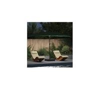 Vidaxl Parasol droit Rectangulaire 385 x 209 cm Toile polyester Mat acier Vert
