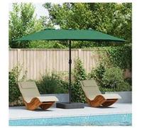 vidaXL Parasol de jardin Vert 385 x 209 x 244 cm Tissu – Pliable, moderne, double