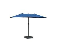 Vidaxl Parasol droit rectangulaire 385x209 cm - Toile polyester - Mât métal - Bleu