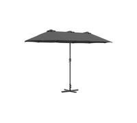 Vidaxl Parasol droit rectangulaire polyester acier 197x197 cm Gris