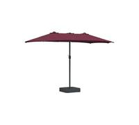 vidaxl Parasol droit rectangulaire - Toile polyester - Mat métal - Rouge - 209 x 209 cm