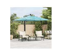 Vidaxl - Parasol droit - Toile polyester - Mat acier - Carré - 246x246 cm - Bleu