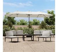 vidaXL Parasol dubbel 449x245 cm zandwit362945 G
