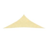 vidaXL Parasol en PEHD triangulaire 3,6x3,6x3,6 m Beige