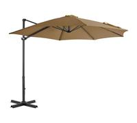 Vidaxl Parasol En Porte-À-Faux Avec Poteau En Aluminium 300 Cm Taupe Gris
