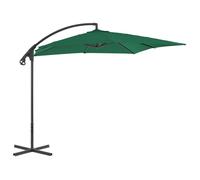 Vidaxl Parasol En Porte-À-Feux Avec Mât En Acier 250 X 250 Cm Vert Vert