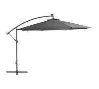 vidaXL Parasol en porte-à-feux et poteau métallique 350 cm Anthracite