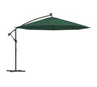 Parasol de Jardin en Porte-à-feux et Lumières LED Mât en Métal, Pare-soleil de Patio, Abri de Soleil, Parasol de 44524