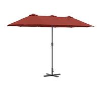 vidaXL Parasol en Terracotta en Acier revêtu de Poudre avec Un auvent en Polyester 380 x 196 235 cm, manivelle Ajustable, système de Ventilation et Design résistant au Vent. Une Super Solution d'ombr