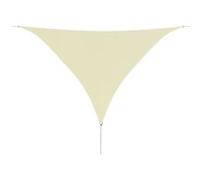 vidaXL Parasol en tissu Oxford triangulaire 3,6 x 3,6 x 3,6 m Crème Beige G