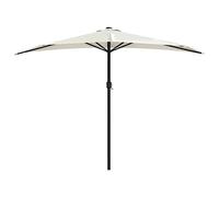vidaXL Parasol Extérieur Mât Aluminium 300x155 cm Sable Jardin Plage Terrasse
