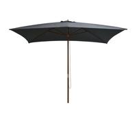 vidaXL Parasol d'extérieur avec mât en bois 200 x 300 cm Anthracite 44513