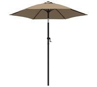 Parasol Extérieur Parasol de Patio Parasol de Terrasse Parasol de Jardin Pare-soleil Arrière-cour Taupe 200x224 cm 47207