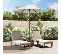 vidaXL Parasol Blanc sable 200x224 cm Aluminium