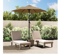 vidaXL Parasol Extérieur Parasol de Patio Parasol de Terrasse Parasol de Jardin Pare-soleil Arrière-cour Taupe 200x224 cm 47207