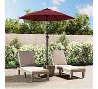 vidaXL Parasol Extérieur Parasol de Patio Parasol de Terrasse Parasol de Jardin Pare-soleil Arrière-cour Bordeaux 200x224 cm 47208