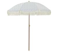 Vidaxl Parasol Gris Et Blanc Ø 160 X 195 Cm Acier