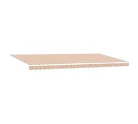 vidaXL Parasol Manuel rétractable avec des Rayures Multicolores, LED, 600 x 300 cm. Idéal pour l'ombre en extérieur : Patio, Balcon, Jardin, terrasse. Réglable et Moderne.