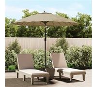 Vidaxl Parasol D'extérieur Avec Mât En Aluminium 270 Cm Taupe