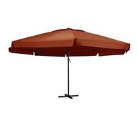 vidaXL Parasol met aluminium paal 600 cm terracottakleurig47375 G